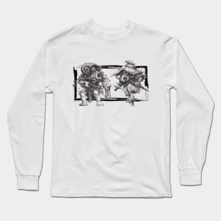 octopus army versus Cthulhu wall art Long Sleeve T-Shirt